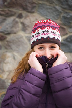 ropa de invierno - Woman in Winter Clothing, Government Camp, Oregon, USA Foto de stock - Sin royalties Premium, Código: 600-02346417