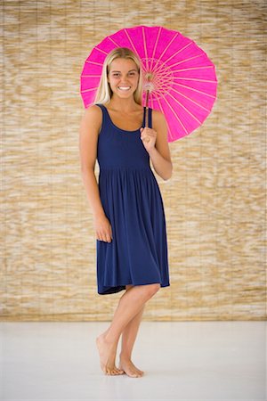 Woman with Parasol, San Francisco, California, USA Foto de stock - Sin royalties Premium, Código: 600-02346439