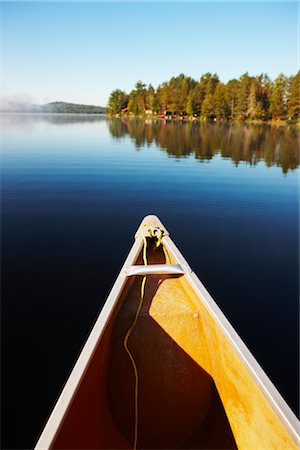 Canoe on Lake of Two Rivers, Algonquin Park, Ontario, Canada Foto de stock - Sin royalties Premium, Código: 600-02348733