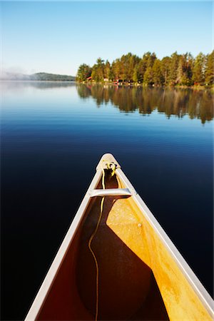 Canoë sur le lac des deux-rivières, parc Algonquin, Ontario, Canada Photographie de stock - Premium Libres de Droits, Code: 600-02348733