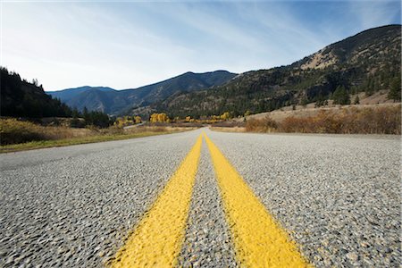 pavement lines - Close-up View of Road near Keremeos, Okanagan, British Columbia, Canada Stock Photo - Premium Royalty-Free, Code: 600-02376761