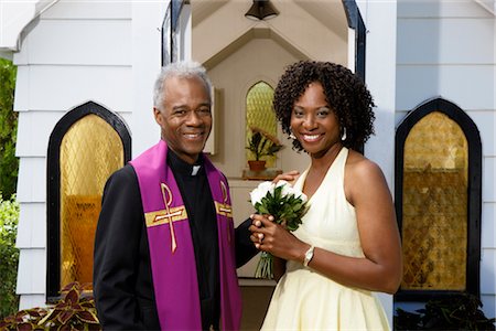 seniors in church - Minister and Bridesmaid Stock Photo - Premium Royalty-Free, Code: 600-02376817