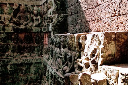Stone Carvings, Angkor Wat, Siem Reap, Cambodia Stock Photo - Premium Royalty-Free, Code: 600-02376866