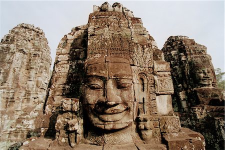 Stone Sculptures, Angkor Wat, Siem Reap, Cambodia Foto de stock - Sin royalties Premium, Código: 600-02376879