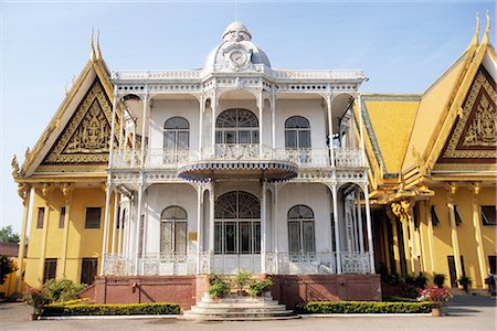 Napoléon III pavillon, Palais de Royal Phnom Penh, Phnom Penh, Cambodge Photographie de stock - Premium Libres de Droits, Code: 600-02376927