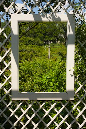 Trellis in City Park, Brooklyn Botanic Gardens, Brooklyn, New York City, New York, USA Foto de stock - Royalty Free Premium, Número: 600-02377130