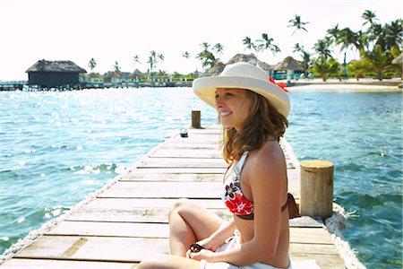 Woman at Costa Maya Resort, Ambergris Caye, Belize Stock Photo - Premium Royalty-Free, Code: 600-02377152