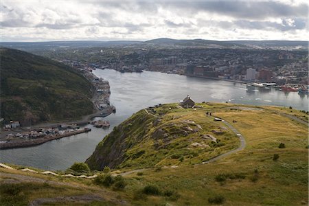 st john's - St John's Harbour from Signal Hill, Newfoundland, Canada Foto de stock - Sin royalties Premium, Código: 600-02377437