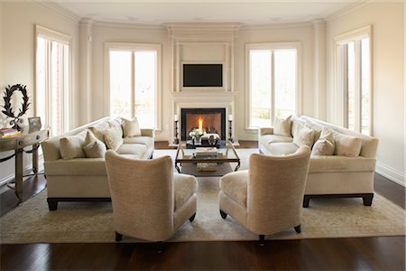 Luxury Living Room Stock Photo - Premium Royalty-Free, Code: 600-02428886