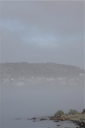 Fog over Harbor, Twillingate, Newfoundland, Canada Foto de stock - Sin royalties Premium, Código: 600-02428926