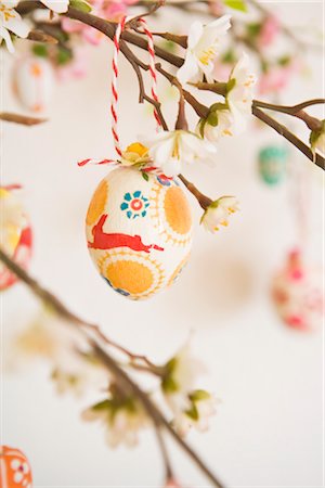 Close-up of Easter Egg Decorations Foto de stock - Sin royalties Premium, Código: 600-02461286