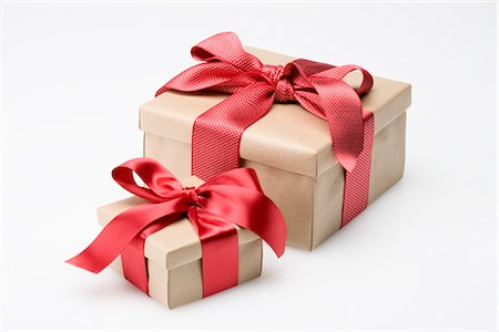 red ribbon - Wrapped Presents Stock Photo - Premium Royalty-Free, Code: 600-02463601
