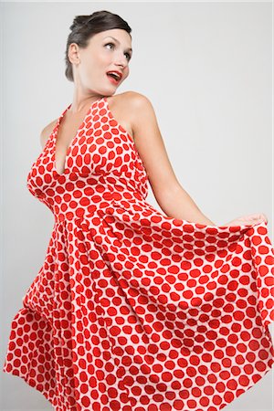 polka dot - Portrait of Woman Stock Photo - Premium Royalty-Free, Code: 600-02504688