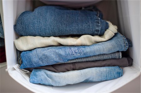 folding - Pile of Jeans Stock Photo - Premium Royalty-Free, Code: 600-02519137