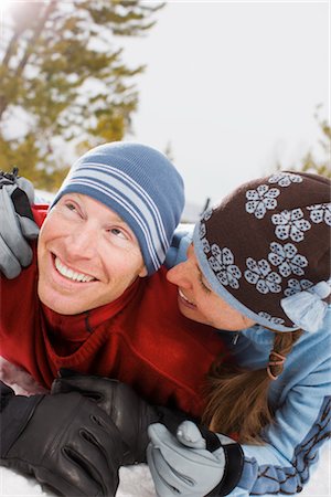 Couple Playing in the Snow, Near  Frisco, Summit County, Colorado, USA Stock Photo - Premium Royalty-Free, Code: 600-02586063