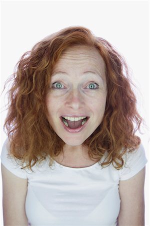 surprise expression women - Portrait of Woman Stock Photo - Premium Royalty-Free, Code: 600-02586142