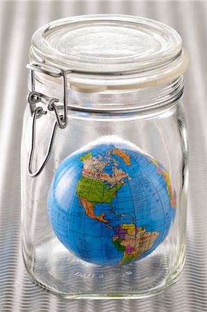 Earth Trapped in a Jar Stock Photo - Premium Royalty-Free, Code: 600-02594027