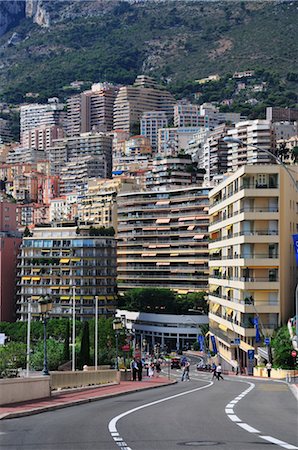 Highrise Buildings, Avenue d'Ostende, Monaco, Cote d'Azur, France Foto de stock - Sin royalties Premium, Código: 600-02590880