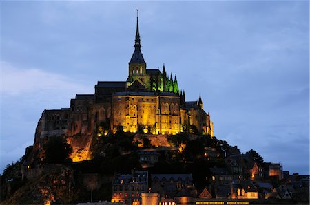 Mont Saint-Michel, Normandy, France Foto de stock - Sin royalties Premium, Código: 600-02590896