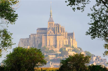 Mont Saint-Michel, Normandy, France Foto de stock - Sin royalties Premium, Código: 600-02590901