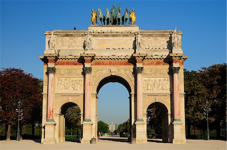 Arc de Triomphe du Carrousel, Paris, France Photographie de stock - Premium Libres de Droits, Code: 600-02590912