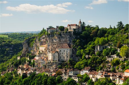 france cliff - Rocamadour, Lot, Midi-Pyrenees, France Stock Photo - Premium Royalty-Free, Code: 600-02590920
