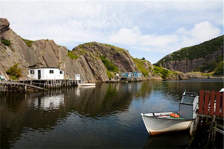 pueblo pesquero - Quidi Vidi Harbour, St John's, Newfoundland, Canada Foto de stock - Sin royalties Premium, Código: 600-02593846