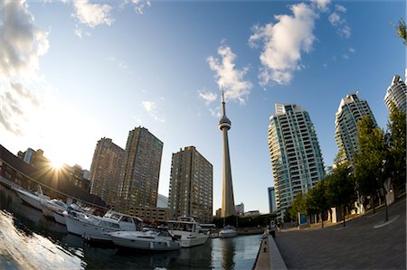 Toronto Harbourfront at Dusk, Ontario, Canada Stock Photo - Premium Royalty-Free, Code: 600-02620675