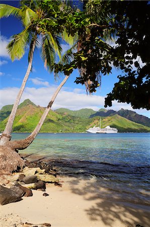 Opunohu Bay, Moorea, Society Islands, French Polynesia,  South Pacific Foto de stock - Sin royalties Premium, Código: 600-02637403