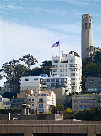 Coit Tower, San Francisco, California, USA Stock Photo - Premium Royalty-Free, Code: 600-02637666