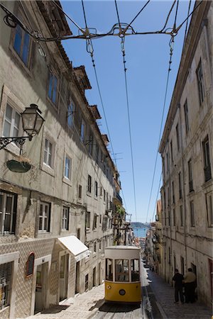 Street Tram, Lisbon, Portugal Stock Photo - Premium Royalty-Free, Code: 600-02638122