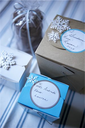 package labels - Close-up of Christmas Presents Stock Photo - Premium Royalty-Free, Code: 600-02645636