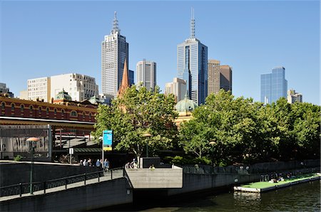 simsearch:841-02706211,k - Melbourne Central Business District, Yarra River, Melbourne, Victoria, Australie Photographie de stock - Premium Libres de Droits, Code: 600-02659902