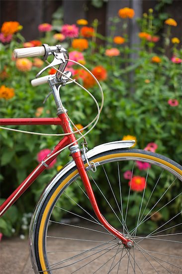 Red Cruiser Bicycle Stock Photo - Premium Royalty-Free, Artist: Ty Milford, Image code: 600-02669268