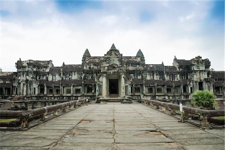 Angkor Wat, Angkor, Cambodia Foto de stock - Royalty Free Premium, Número: 600-02669464