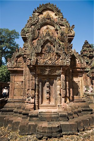 Banteay Srey Temple, Angkor, Cambodia Foto de stock - Sin royalties Premium, Código: 600-02669505