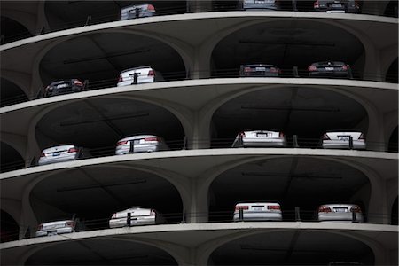 parked car in parking lot - Cars in Parking Garage, Chicago, Illinois, USA Stock Photo - Premium Royalty-Free, Code: 600-02669698