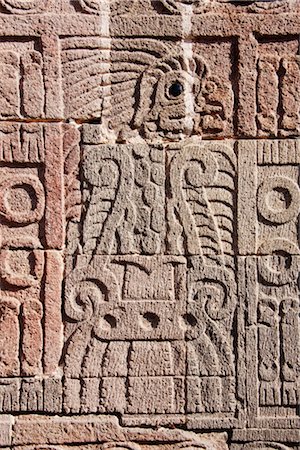 Carving in Quetzalpapalotl Palace, Teotihuacan Archaeological Site, Mexico Fotografie stock - Premium Royalty-Free, Codice: 600-02694318