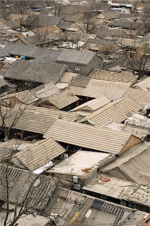 simsearch:600-02694425,k - Aerial View of Old Hutong Area, Beijing, China Foto de stock - Sin royalties Premium, Código: 600-02694428