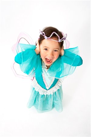 Girl Dressed as Fairy Foto de stock - Sin royalties Premium, Código: 600-02693674