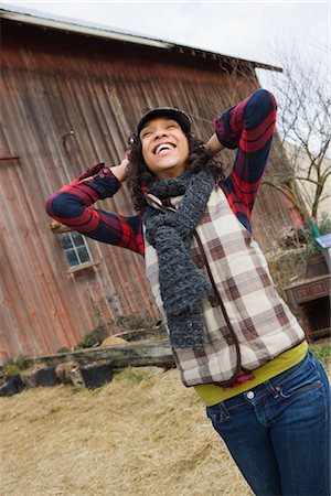 Teenage Girl on a Farm in Hillsboro, Oregon, USA Foto de stock - Sin royalties Premium, Código: 600-02700706