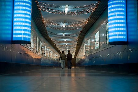 shanghai from below - Back View of Two People Walking, Shanghai, China Stock Photo - Premium Royalty-Free, Code: 600-02700856