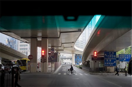 Intersection, Shanghai, Chine Photographie de stock - Premium Libres de Droits, Code: 600-02700857