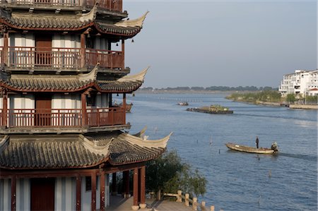 simsearch:600-02700850,k - Gebäude am Fluss, Zhouzhuang, China Stockbilder - Premium RF Lizenzfrei, Bildnummer: 600-02700860