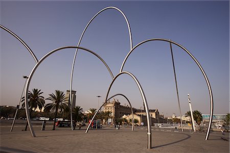Sculpture, Port Vell, Barcelone, Catalogne, Espagne Photographie de stock - Premium Libres de Droits, Code: 600-02701286