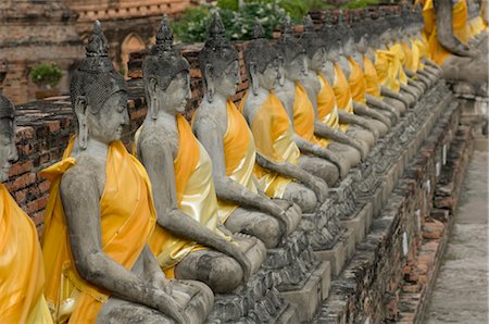 estatua de buda - Statues, Ayutthaya, Thailand Foto de stock - Sin royalties Premium, Código: 600-02738400