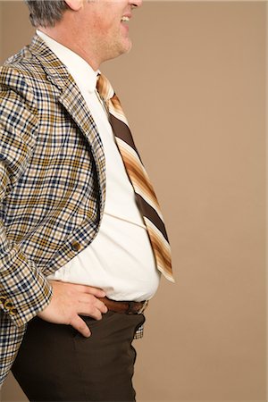 plaid - Businessman Wearing Retro Suit Stock Photo - Premium Royalty-Free, Code: 600-02757027