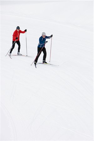 Couple Cross Country Skiing, Whistler, British Columbia, Canada Stock Photo - Premium Royalty-Free, Code: 600-02757249