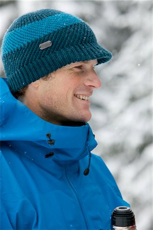 Close-up of Man Outdoors in Winter, Whistler, British Columbia, Canada Foto de stock - Sin royalties Premium, Código: 600-02757263