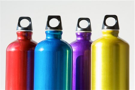 four objects - Reusable Water Bottles Stock Photo - Premium Royalty-Free, Code: 600-02757461